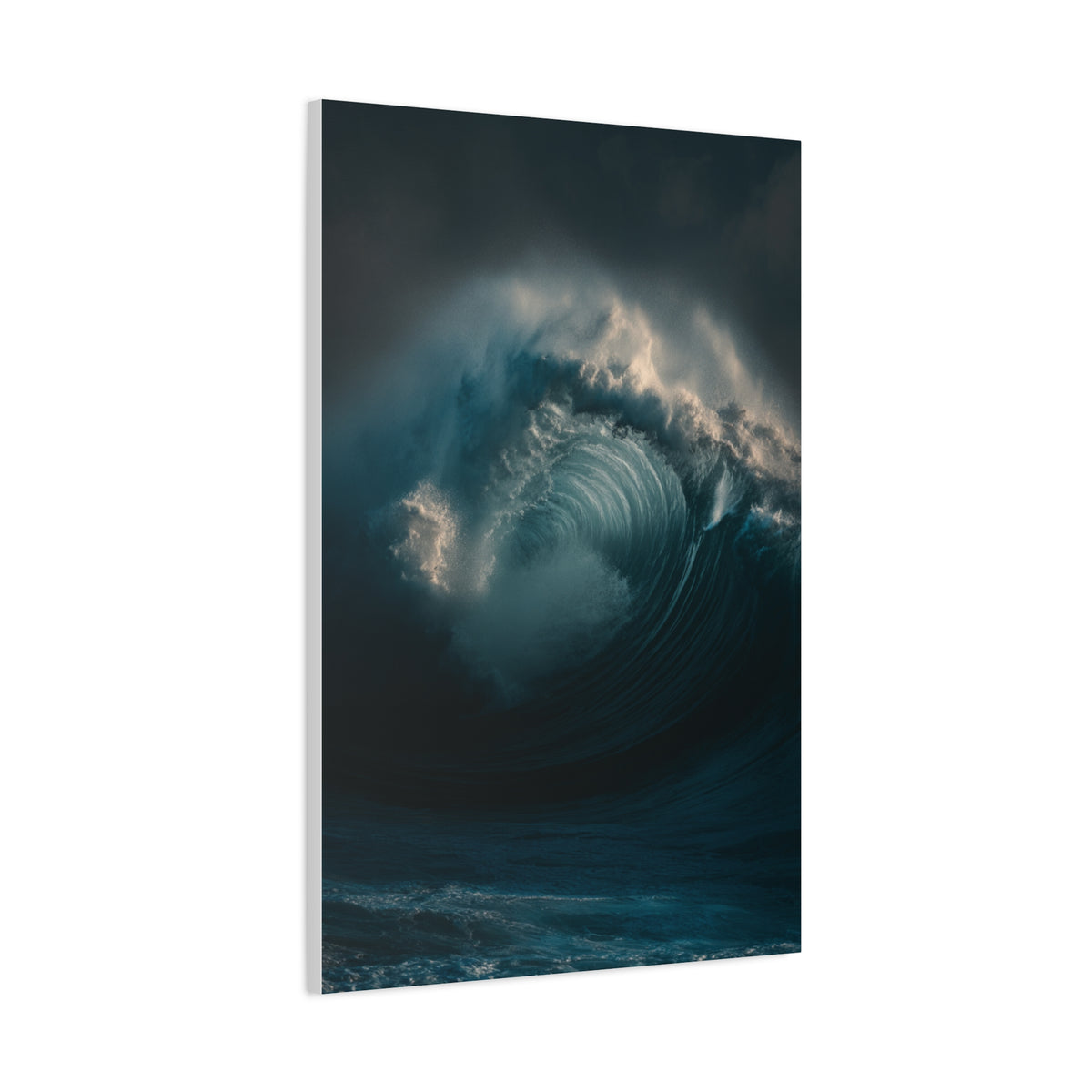 Powerful Ocean Wave Curling in Dramatic Motion Wall Art & Canvas Print