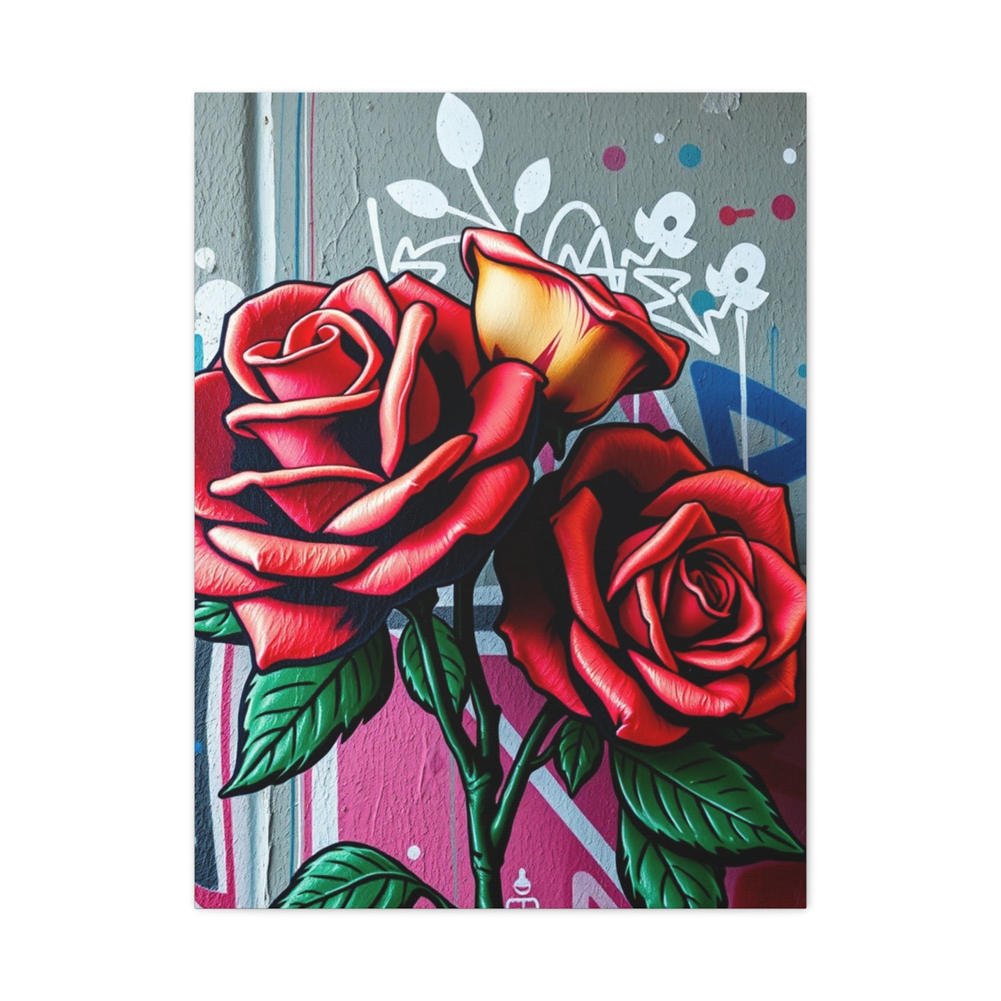 Graffiti Rose Opus Wall Art & Canvas Print