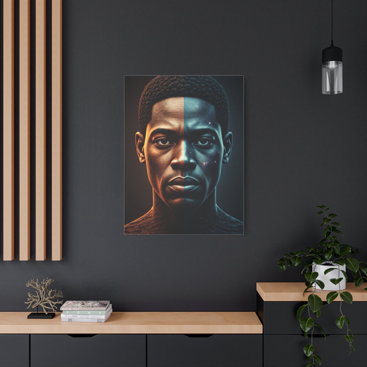 Dual Eclipse Identity Abstract Wall Art & Canvas Prints
