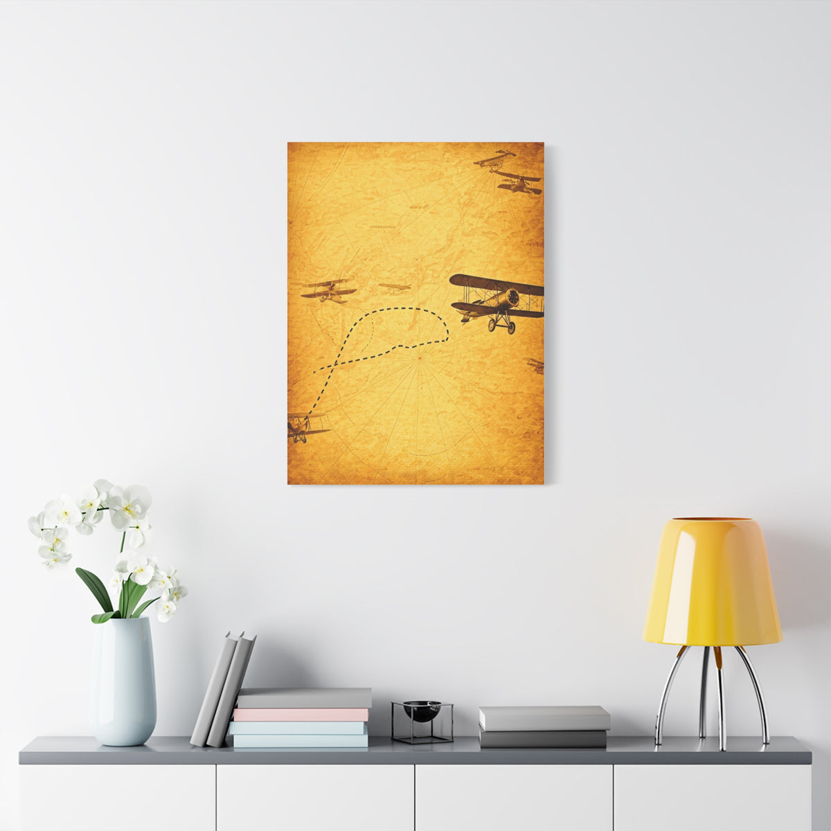 Vintage Aviation Flight Path Wall Art & Canvas Prints
