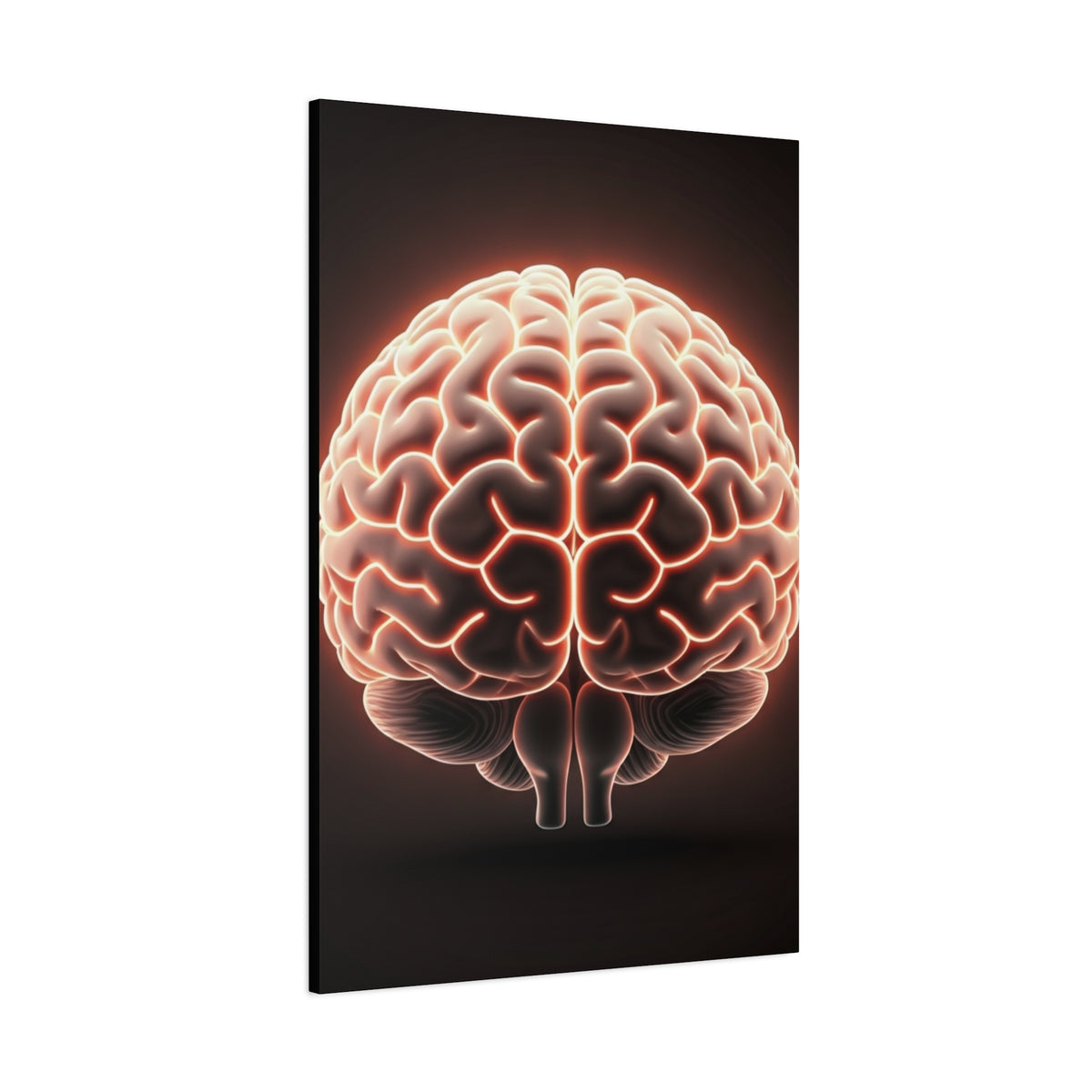 Neon Brain Art Canvas – Glowing Anatomy Wall Decor