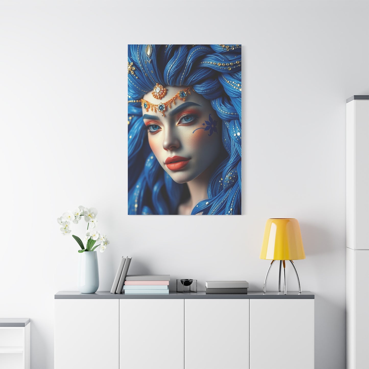 Blue & Gold Art Luxury Canvas Wall Art & Canvas Print