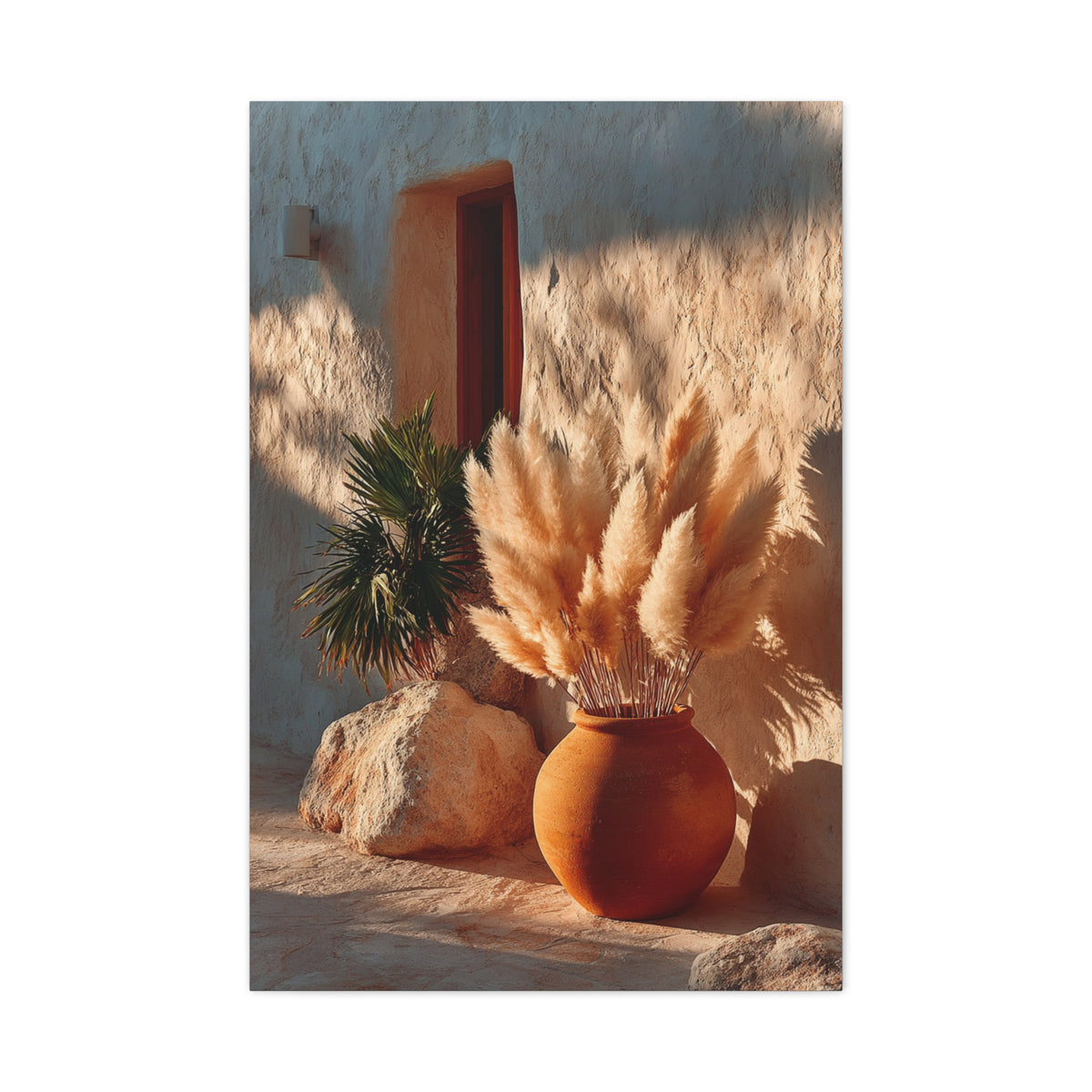Pampas Grass Terracotta Still Life Wall Art & Canvas Print