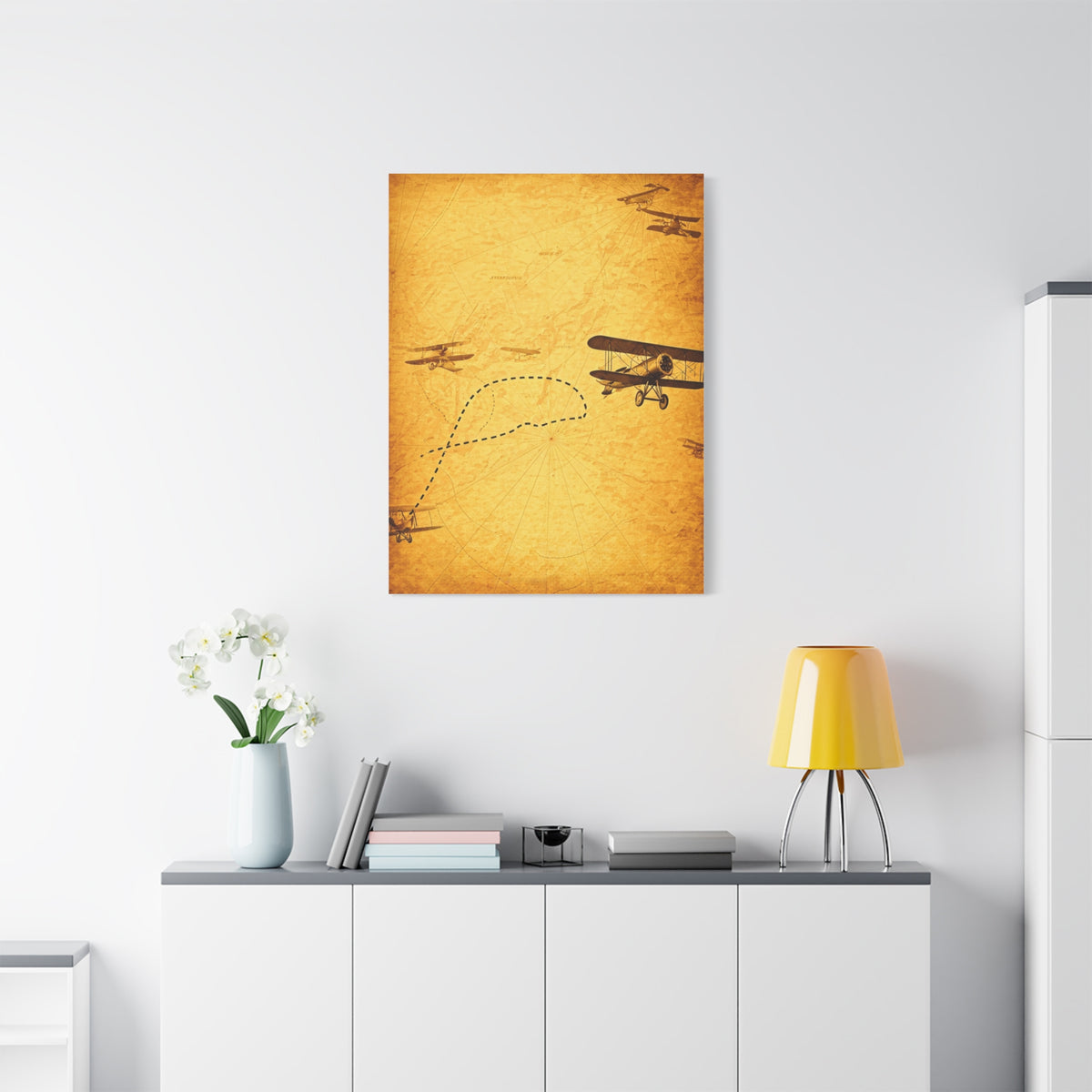 Vintage Aviation Flight Path Wall Art & Canvas Prints