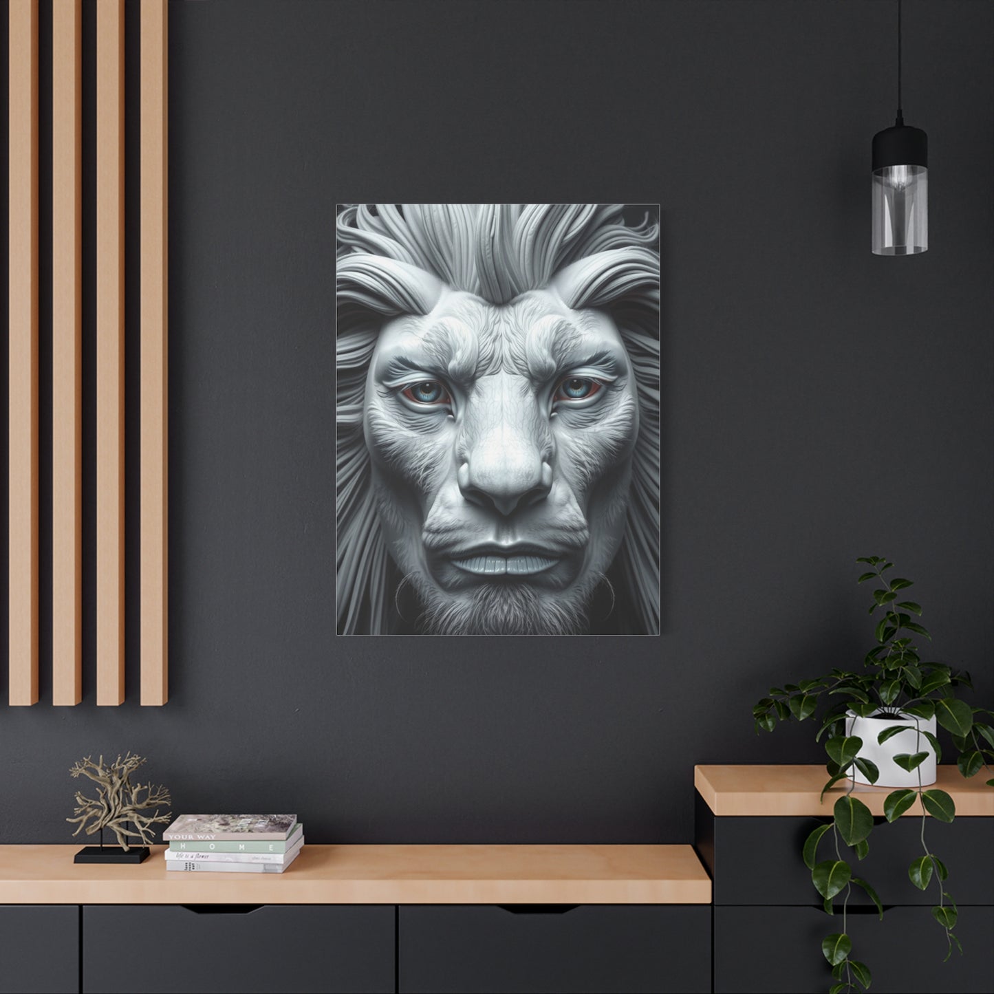Supreme Gray & White Art Wall Art & Canvas Print
