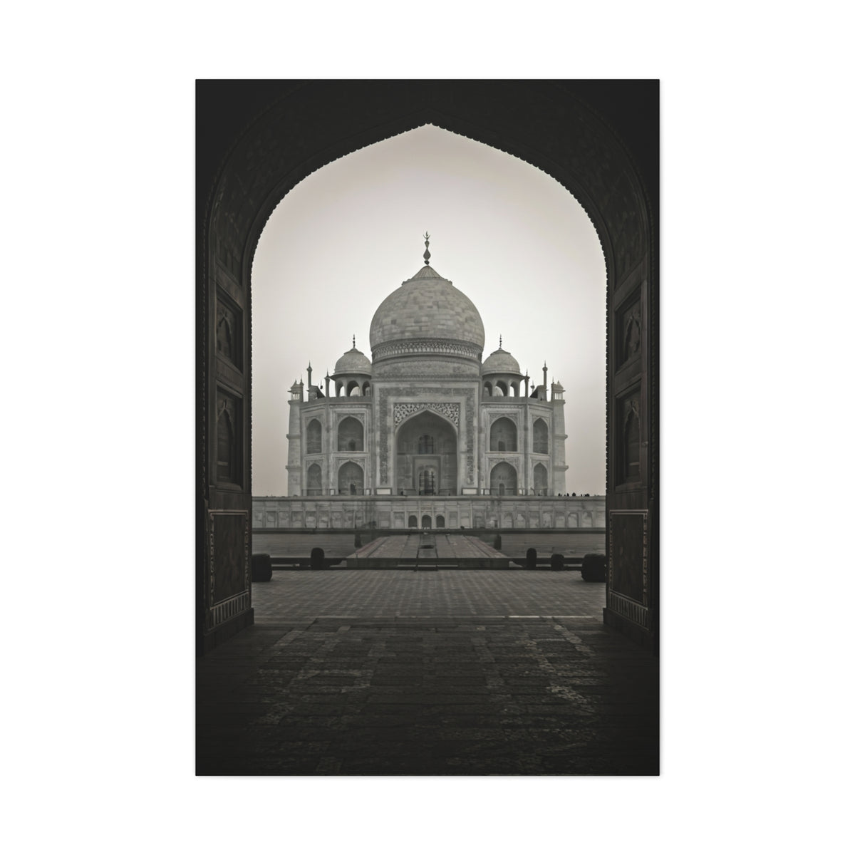 Taj Mahal Monochrome Elegance Wall Art & Canvas Print