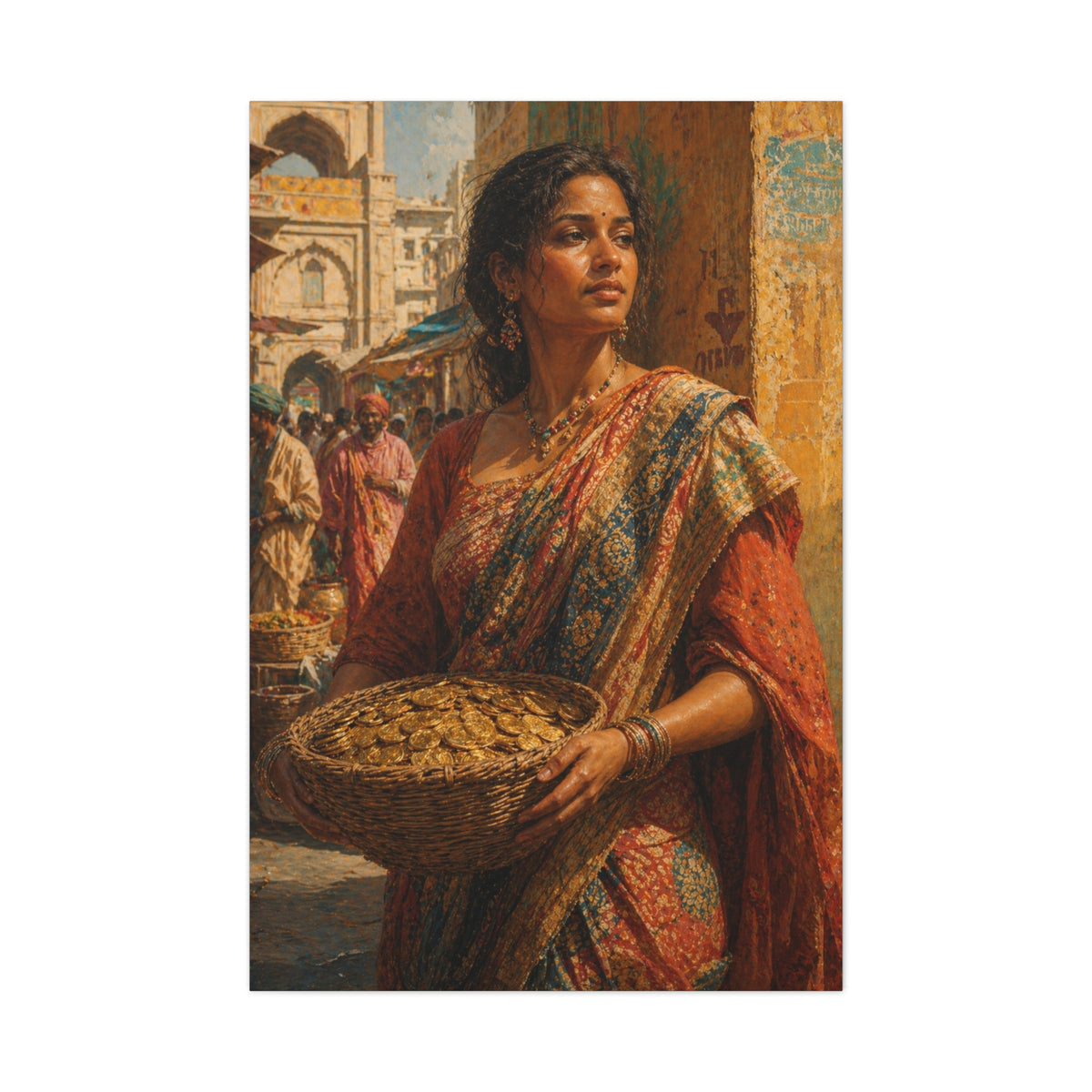 Market Day Cultural Portrait Wall Art & Canvas Print