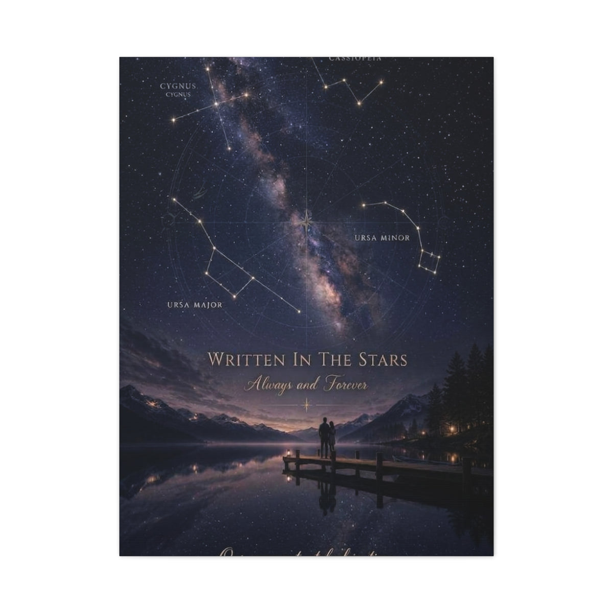 Celestial Destiny Night Sky Romance Wall Art & Canvas Print