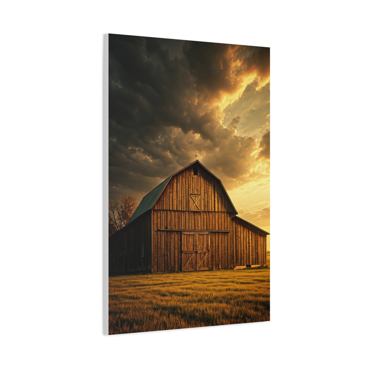 Barn Interior Wooden Floor Glow Wall Art & Canvas Prints