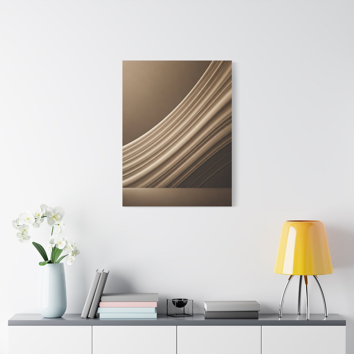 Layered Bronze Lines Abstract Wall Art & Canvas Prints