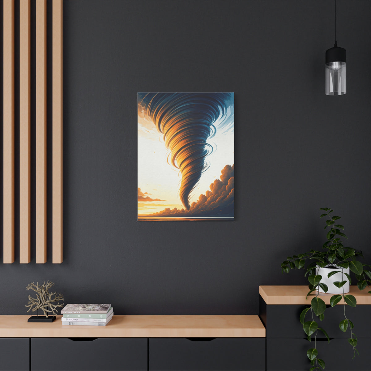 Golden Hour Tornado Landscape Wall Art & Canvas Prints