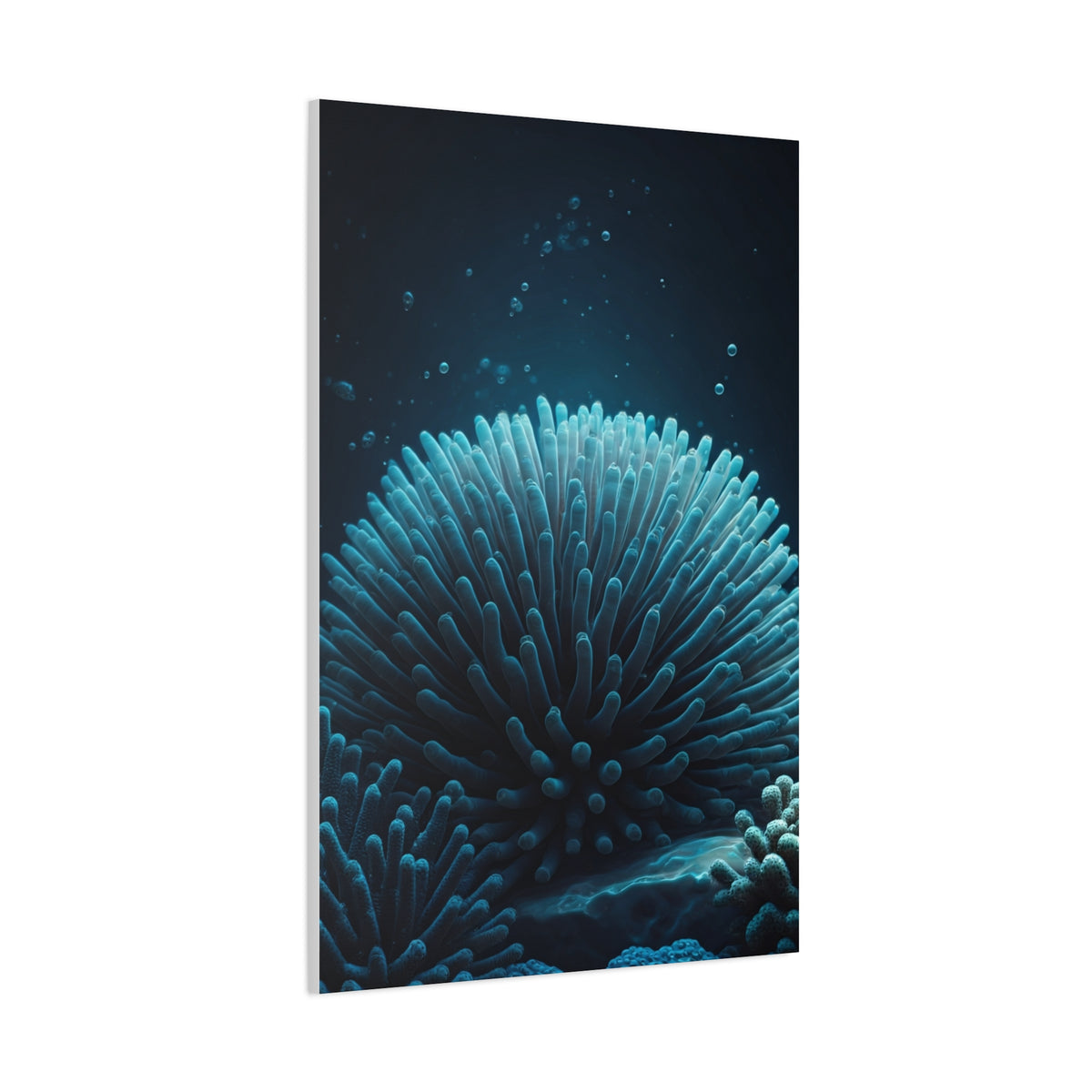 Coral Reef Glow in Deep Blue Ocean Wall Art & Canvas Prints