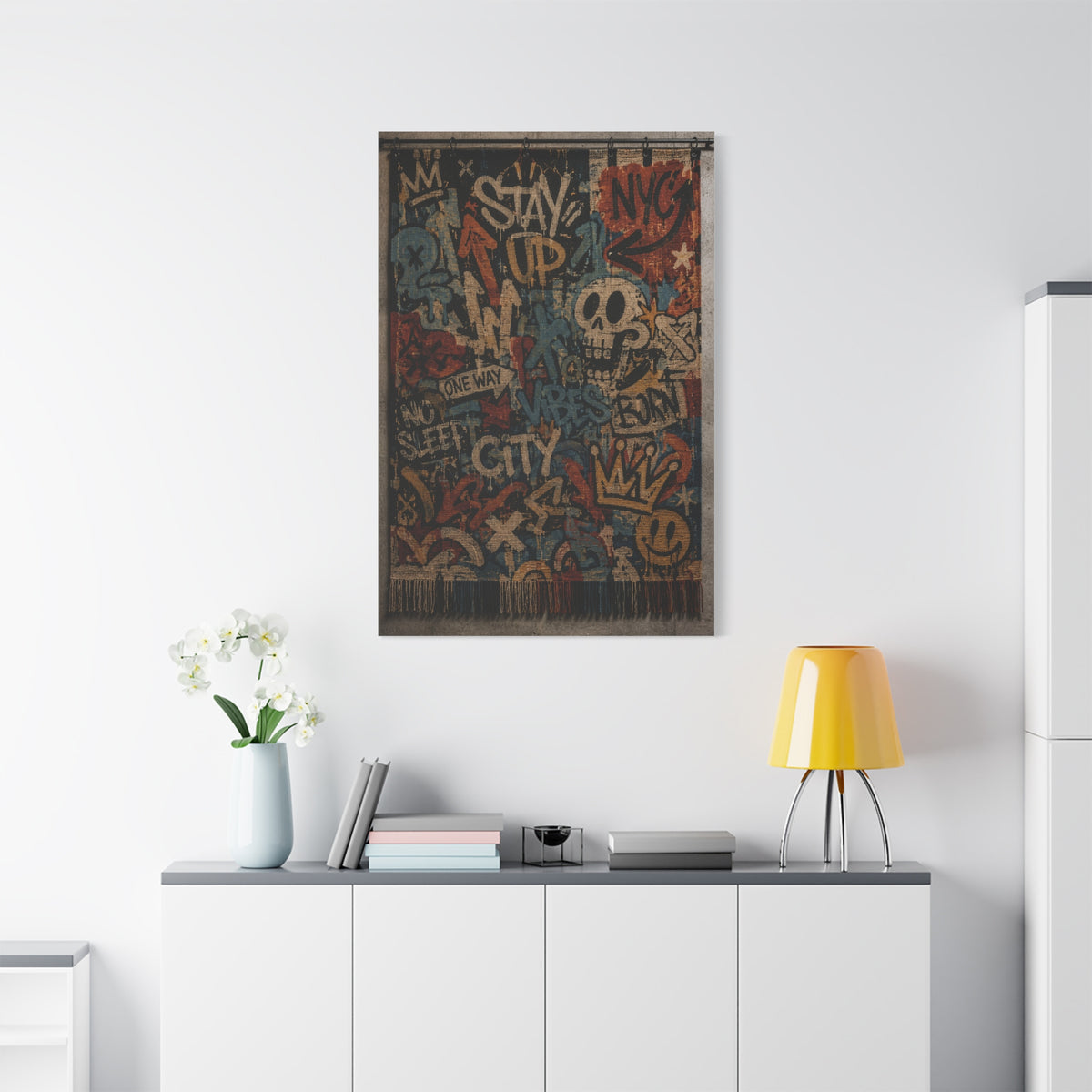 Graffiti Tapestry Collage Street Wall Art & Canvas Print