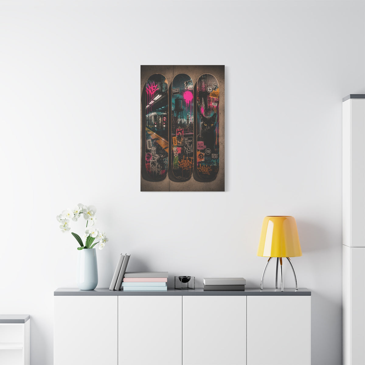 Street Culture Skateboard Deck Collection Street Wall Art & Canvas Print