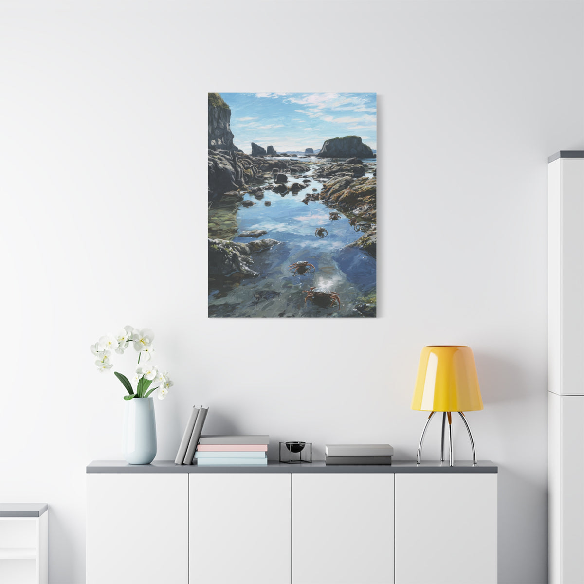 Tide Pools Along Rocky Coastal Shore Wall Art & Canvas Print