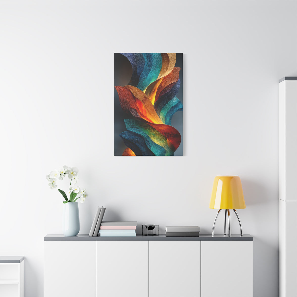 Textured Abstract Lava-Flow Ribbons Wall Art & Canvas Print