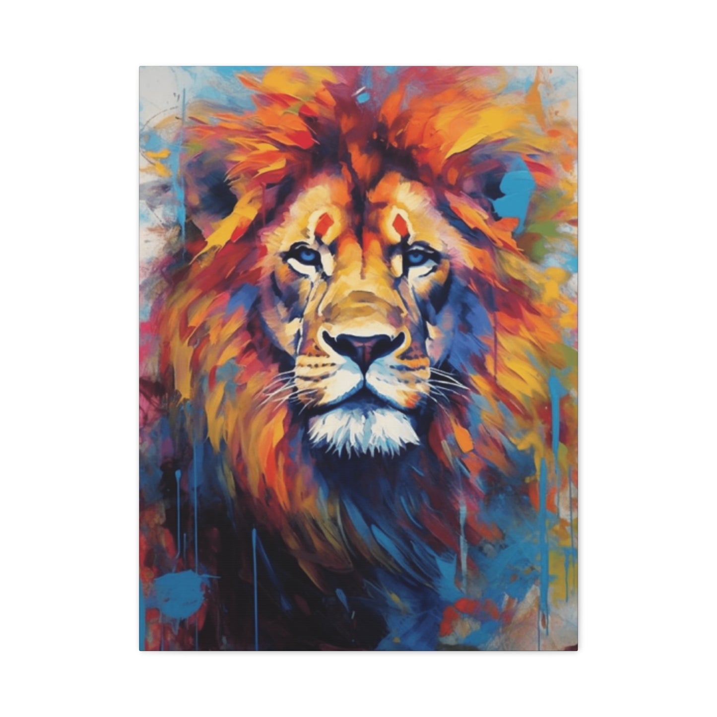 Abstract Lion Portrait Wall Art & Canvas Prints