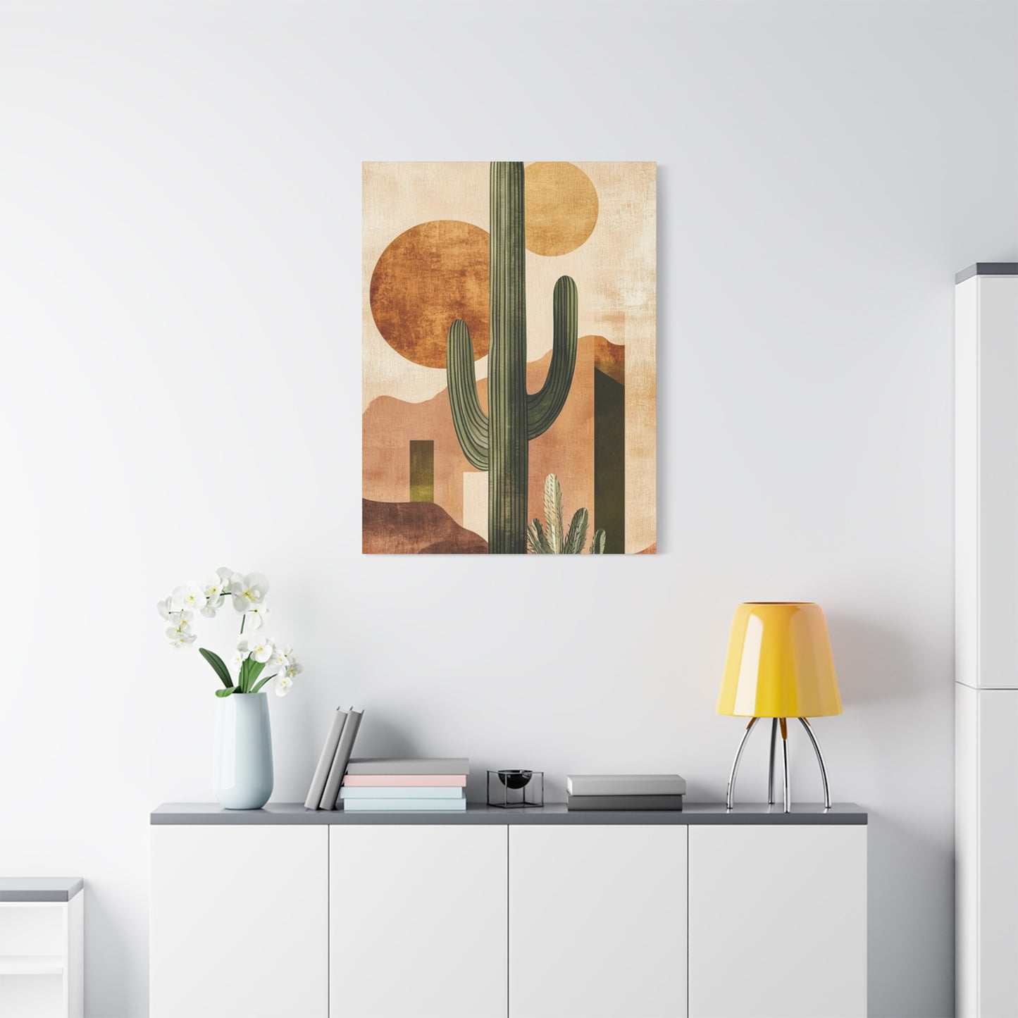 Long Cactus In Desert Wall Art & Canvas Prints