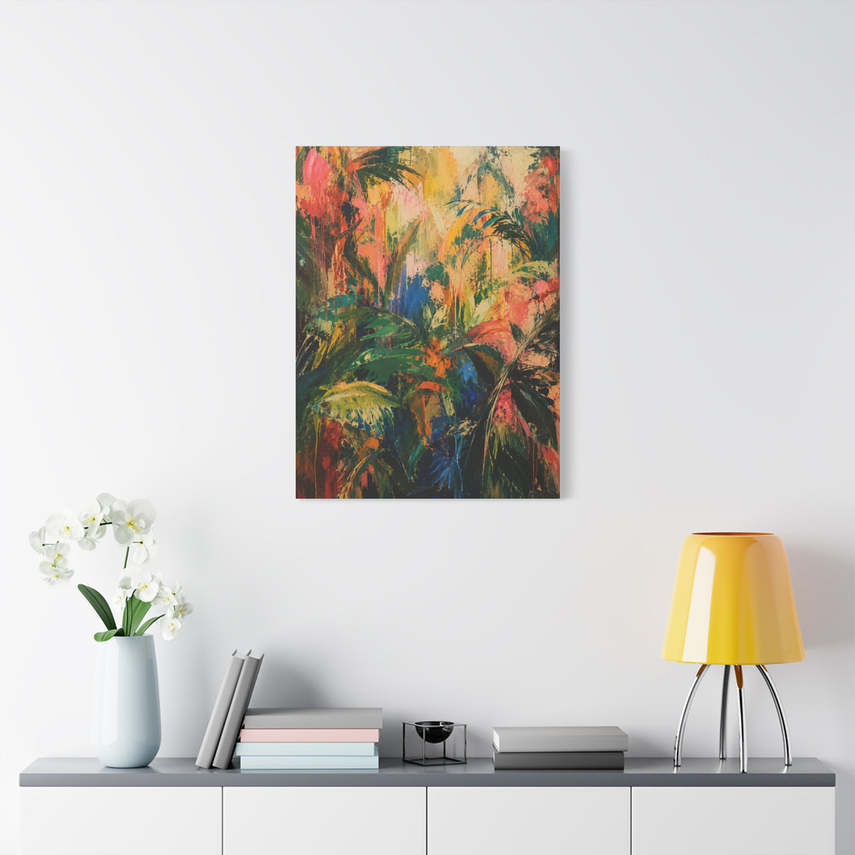 Abstract Expressionist Jungle Energy Tropical Wall Art & Canvas Print