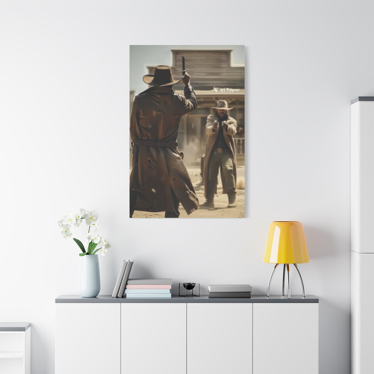 High Noon Gunslinger Duel Wall Art & Canvas Print