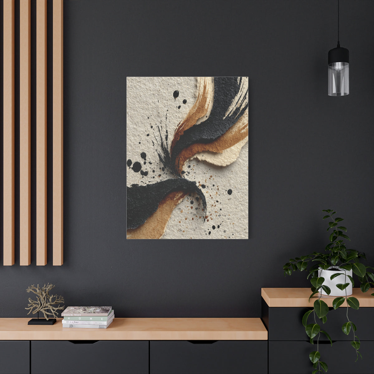 Abstract Ink Flow Composition Wall Art & Canvas Print