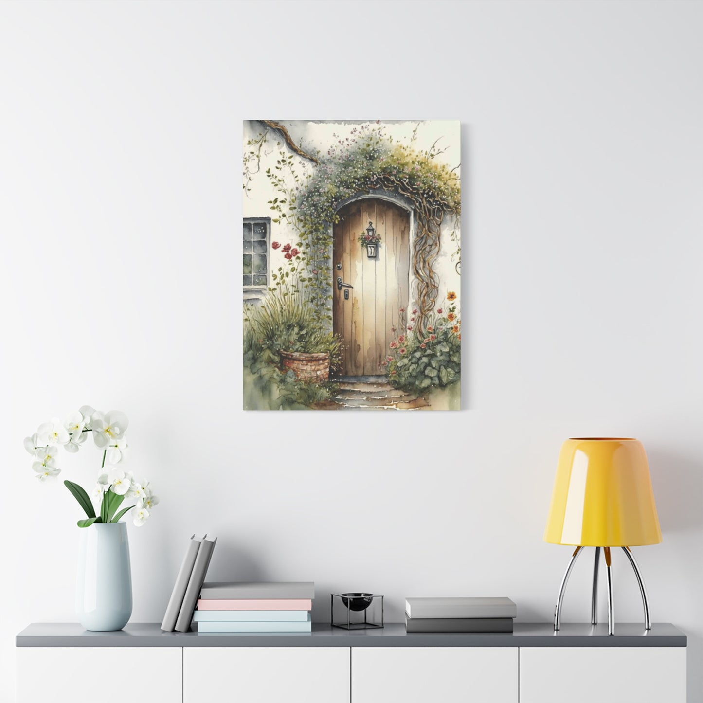 Door Decorated with Plants Wall Art & Canvas Prints