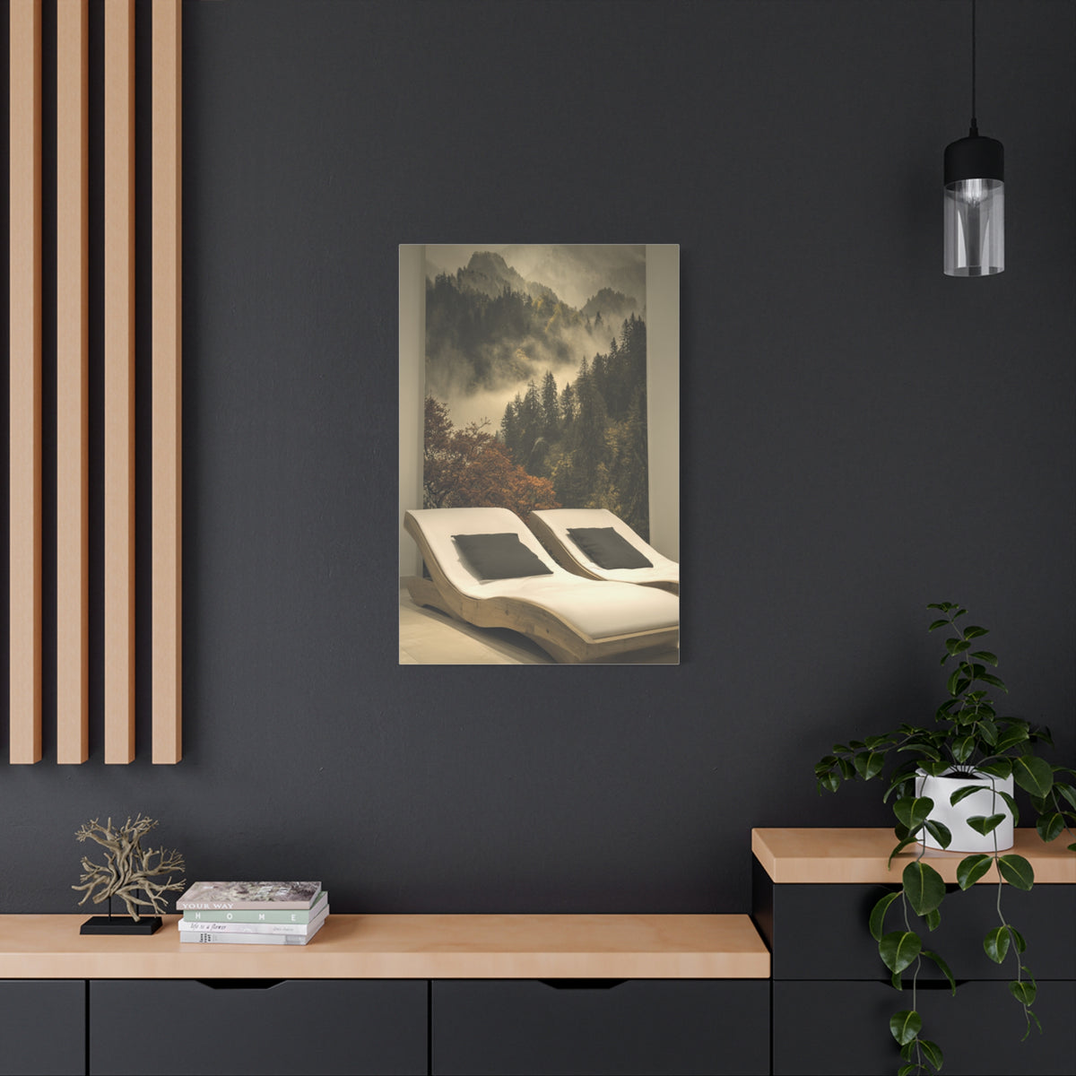 Woodland Dusk Forest Landscape Wall Art & Canvas Print