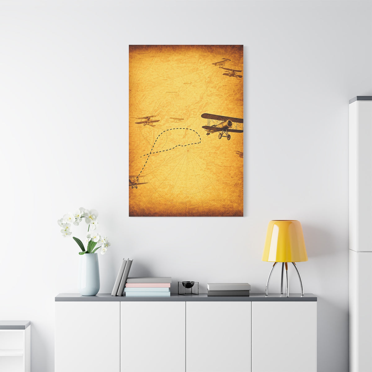 Vintage Aviation Flight Path Wall Art & Canvas Prints