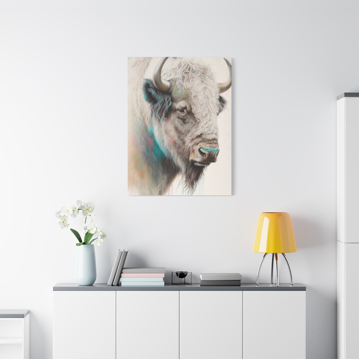White Bison Portrait Wall Art & Canvas Prints