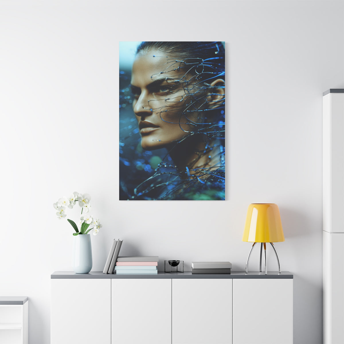 Futuristic Cyberpunk Fashion Portrait Wall Art & Canvas Print