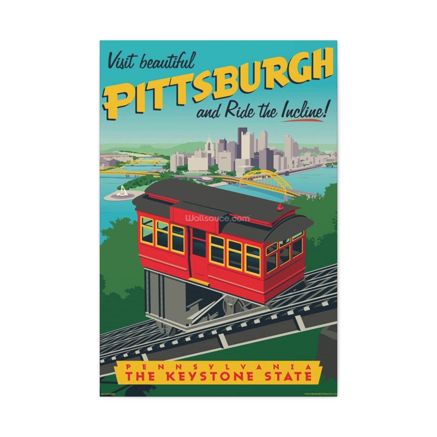 Pittsburgh City View Poster Wall Art & Canvas Prints