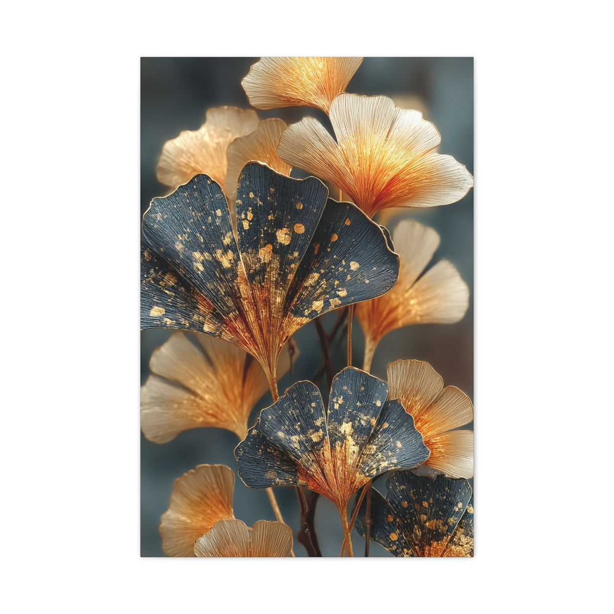 Ginkgo Gold Leaf Botanical Wall Art & Canvas Print