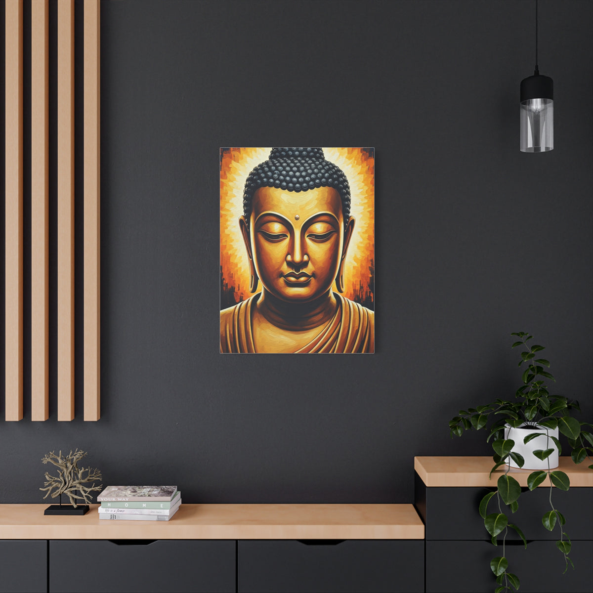 Golden Serenity Buddha Wall Art & Canvas Prints