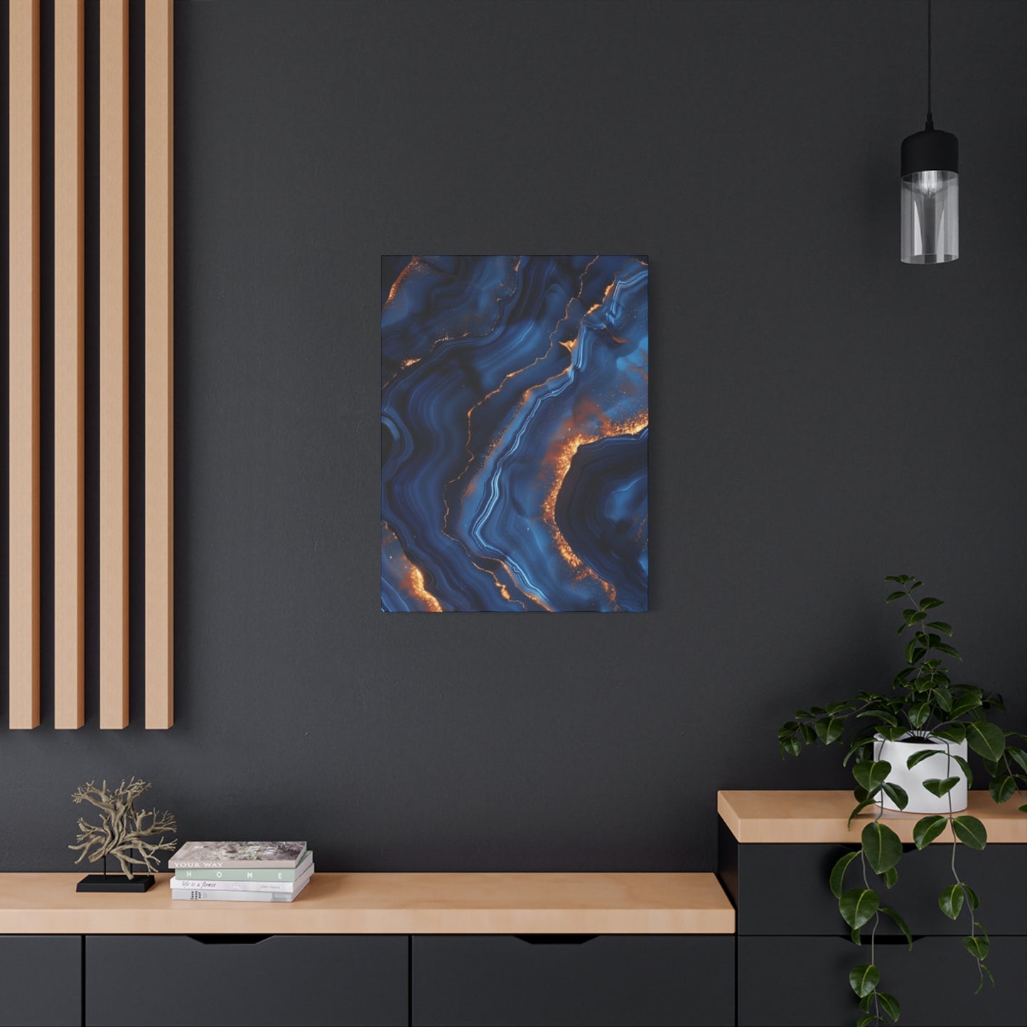 Navy Blue Abstract Wall Art & Canvas Prints