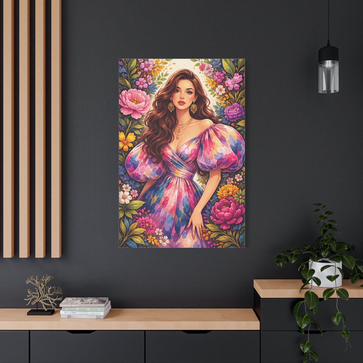Fashion-Forward Feminine Floral Wall Art & Canvas Print