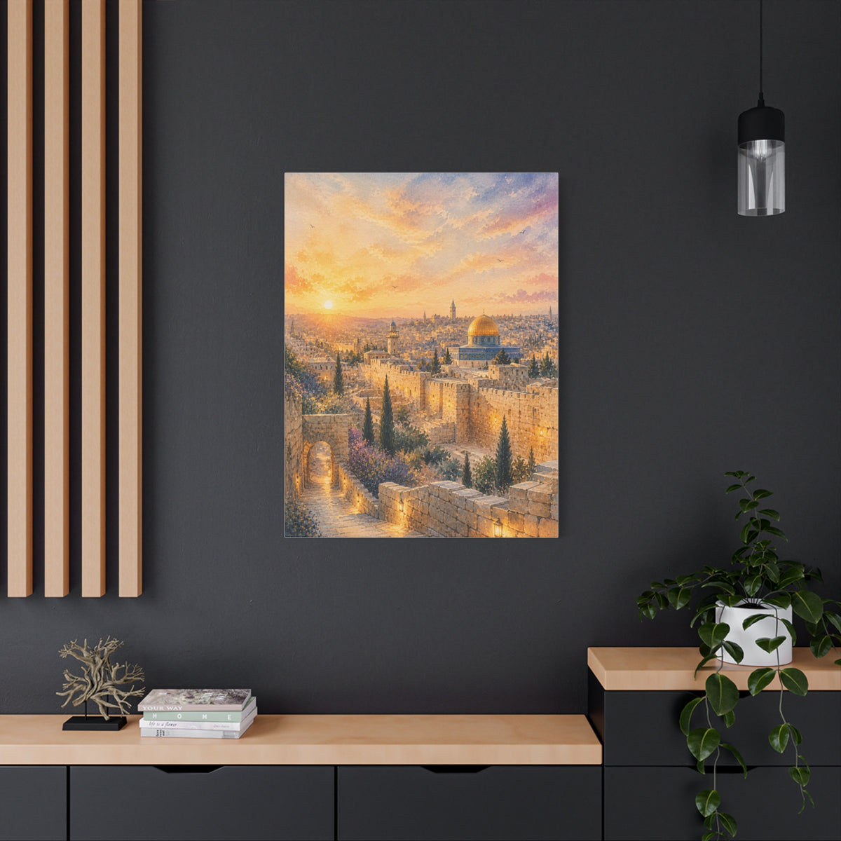 Jerusalem Golden Sunset Wall Art & Canvas Print