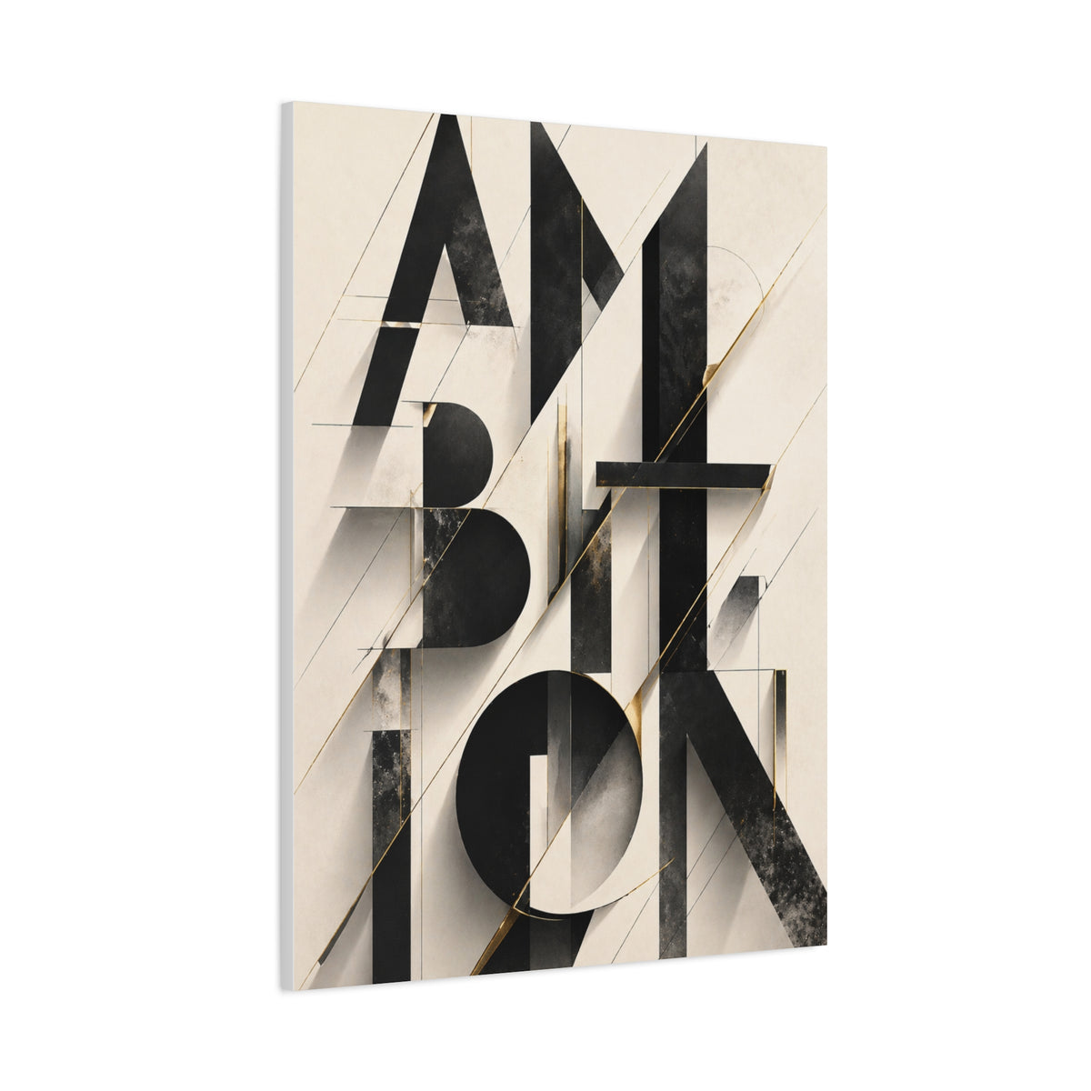 Abstract Ambition Typography Composition Wall Art & Canvas Print