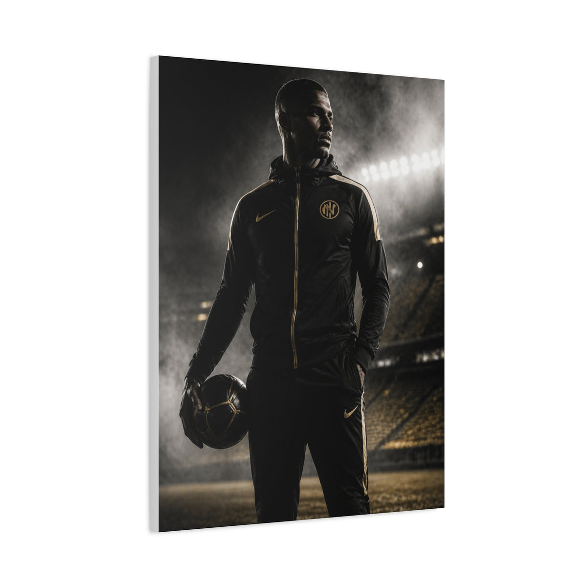 Athlete Stadium Editorial Portrait Wall Art & Canvas Print