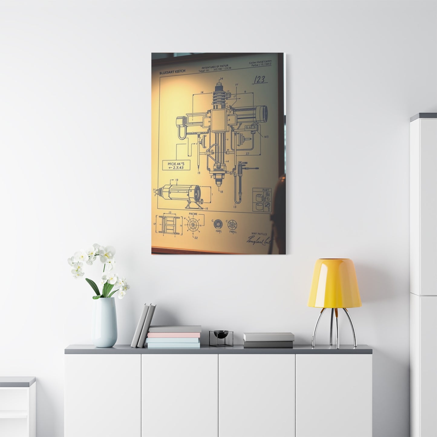 Blueprint & Patent Sketches Art Supreme Canvas Wall Art & Canvas Print