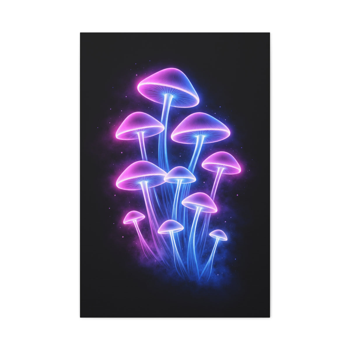 Magic Mushroom LED Art Aesthetic Wall Art & Canvas Print