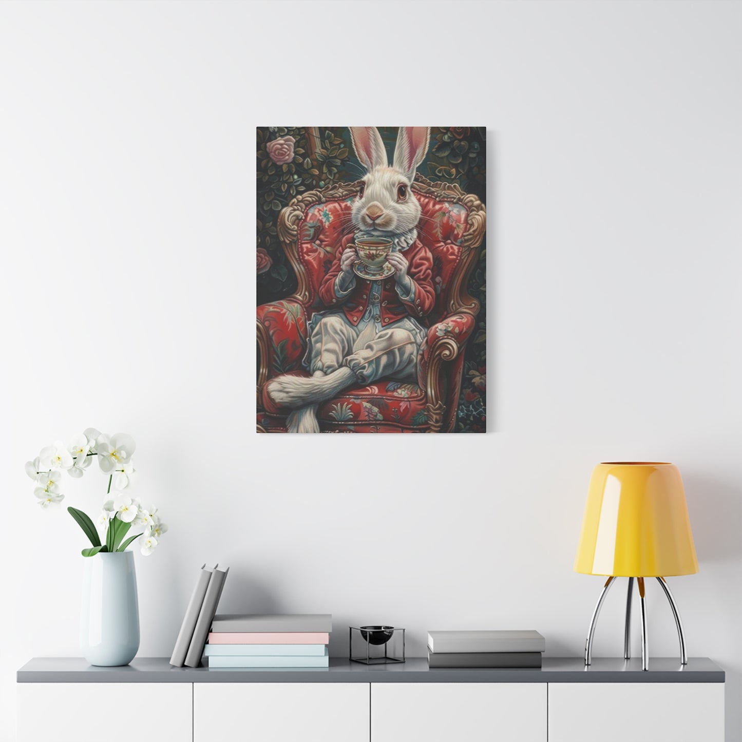 Small White Rabbit King Wall Art & Canvas Prints