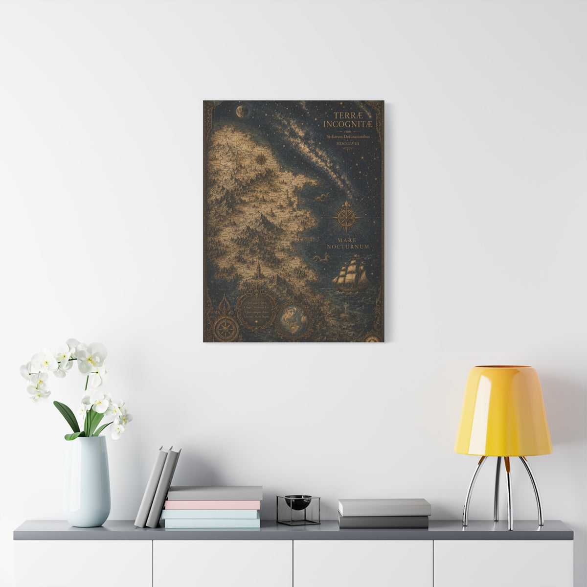 Antique Celestial Cartography Map Wall Art & Canvas Print
