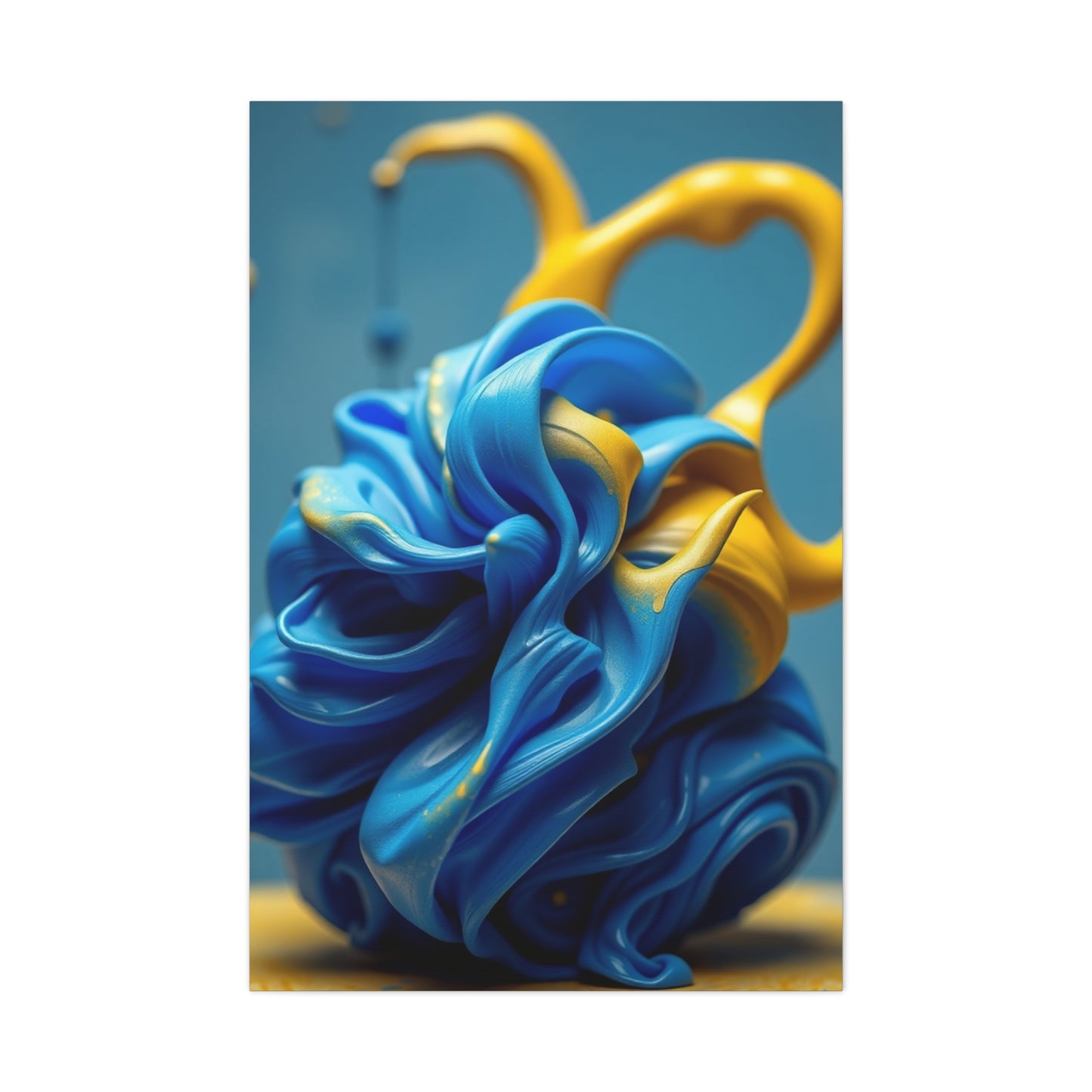 Supreme Blue & Yellow Art Wall Art & Canvas Print