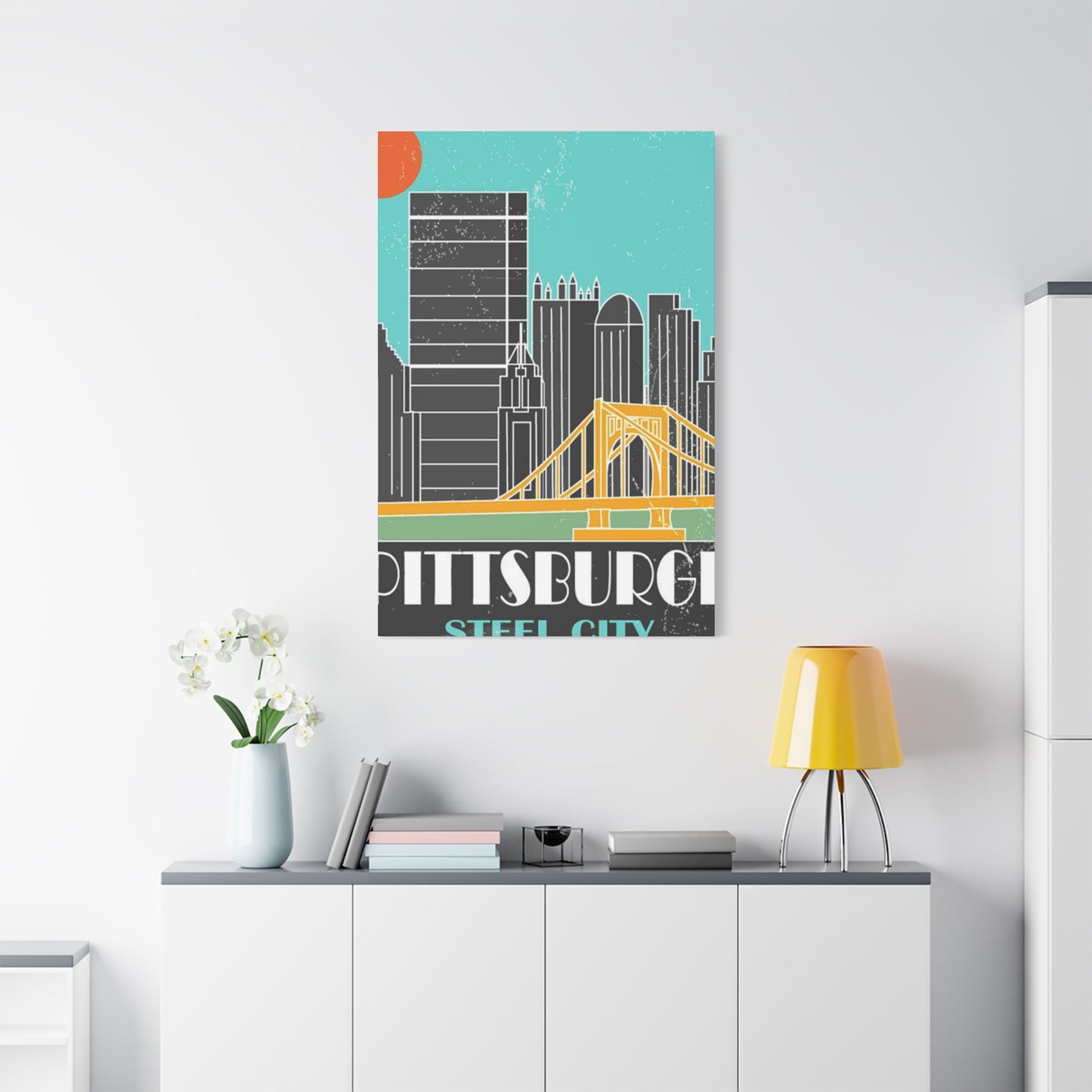 Pittsburgh The Steel City Poster Wall Art & Canvas Prints