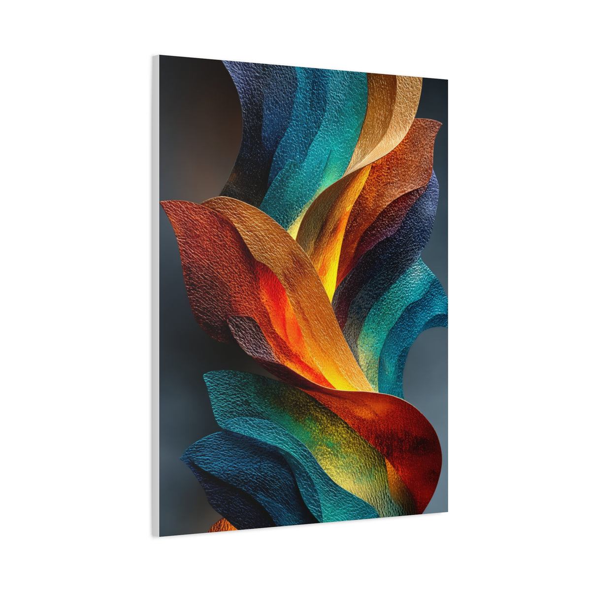 Textured Abstract Lava-Flow Ribbons Wall Art & Canvas Print