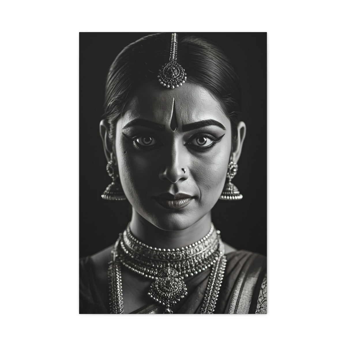 Timeless Elegance Black & White Cultural Portrait Wall Art & Canvas Prints