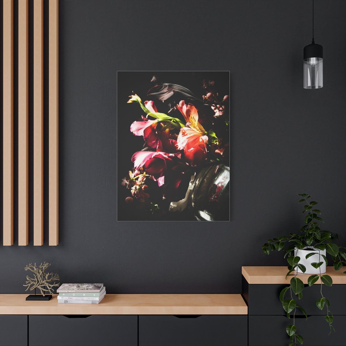 Dark Surreal Floral Chiaroscuro Wall Art & Canvas Print