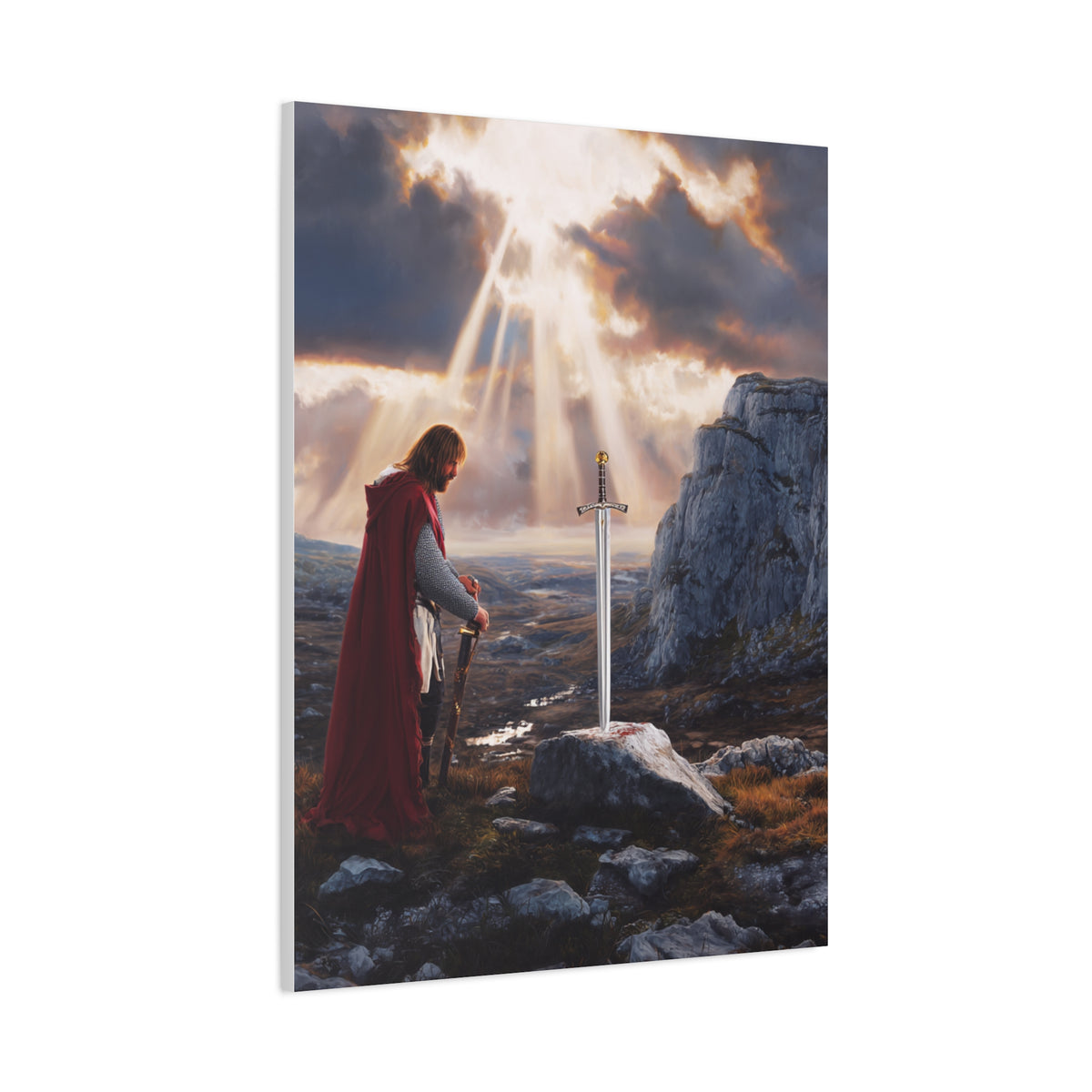 King Arthur and the Sword Excalibur Sacred Moment Wall Art & Canvas Print