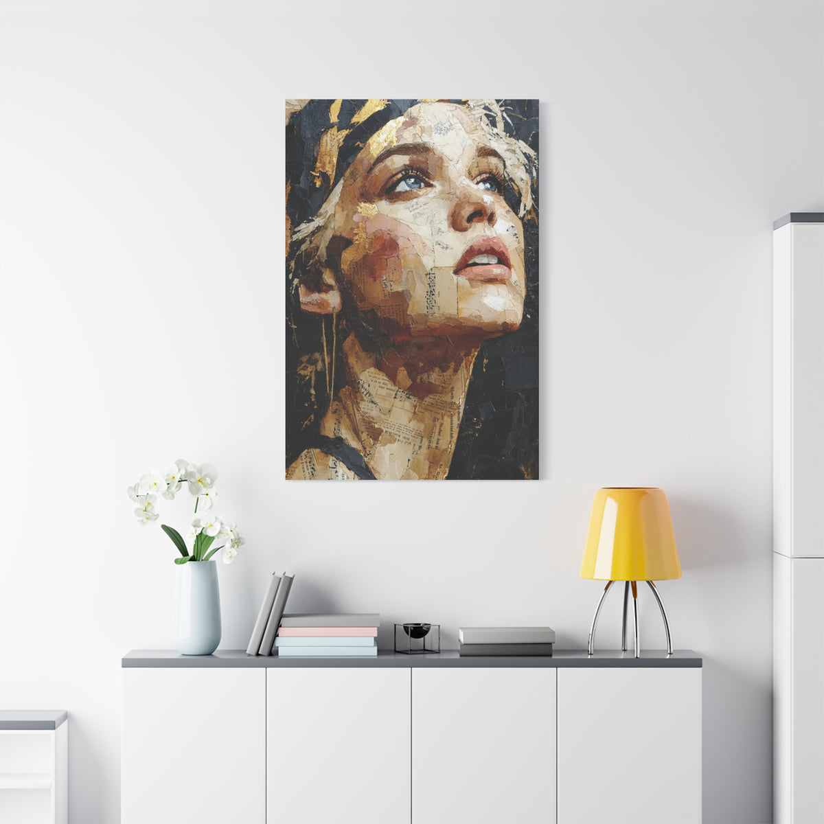 Golden Light Portrait Collage Wall Art & Canvas Print
