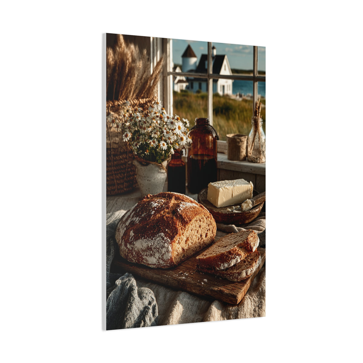 Farmhouse Breakfast Table Sourdough Still Life Wall Art & Canvas Print